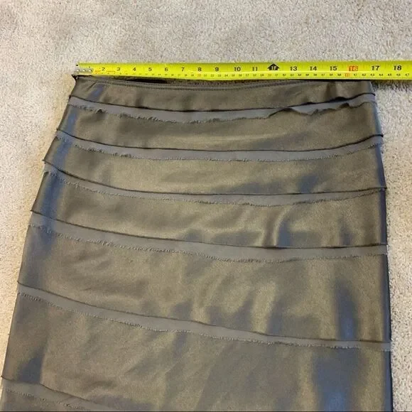 STRENESSE Gabriel Strehle Gray Layered Silk Skirt - Picture 6 of 7